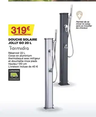 Bricomarché Douche Solaire Jolly Go 20L offre