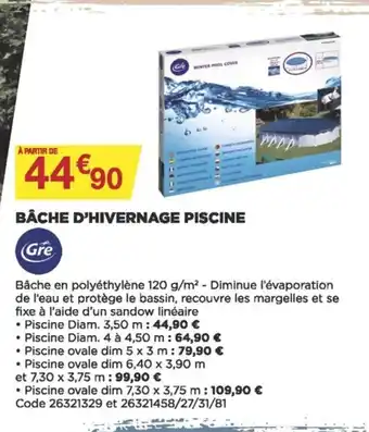 Bricomarché Bâche d'Hivernage Piscine offre