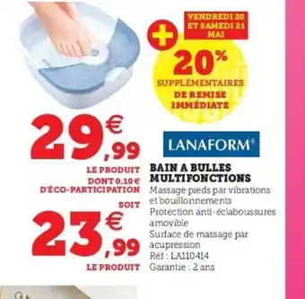 Super U Bain A Bulles Multifonctions offre