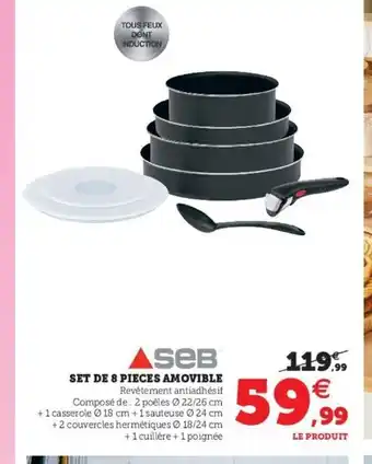 Super U Set de 8 Pieces Amovible offre