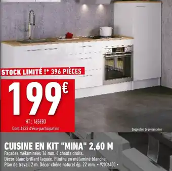 Brico Cash Cuisine En Kit Mini 2,60m offre