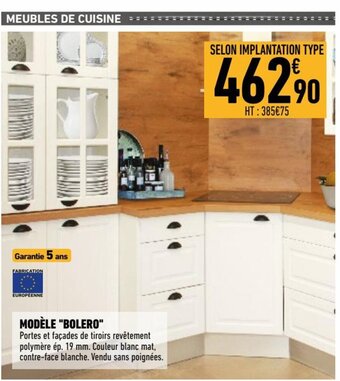 Brico Cash Modèle Bolero offre