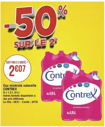 Géant Casino Contrex eau minérale naturelle offre
