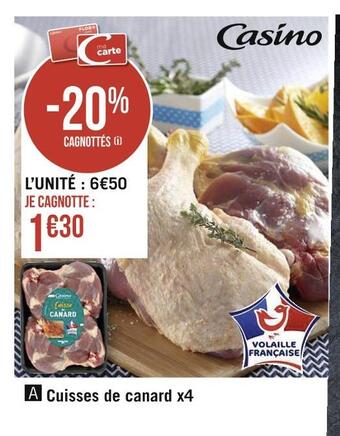 Géant Casino Cuisses de canard x4 offre