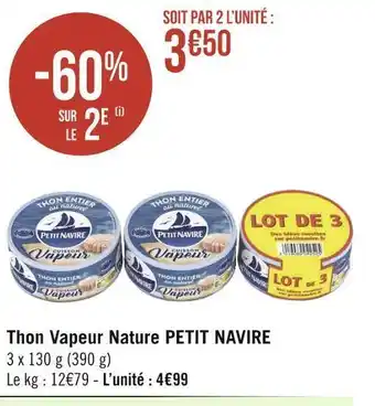 Géant Casino Petit navire thon vapeur nature offre