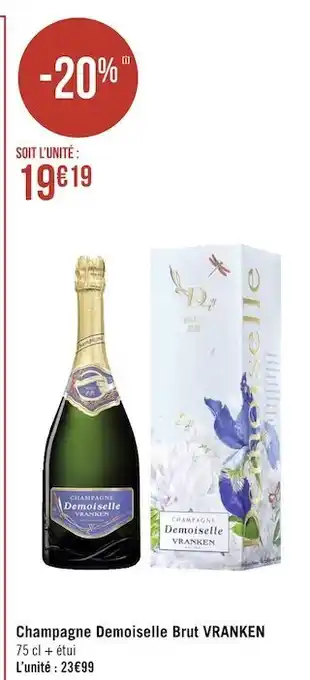 Géant Casino Demoiselle vranken champagne brut offre