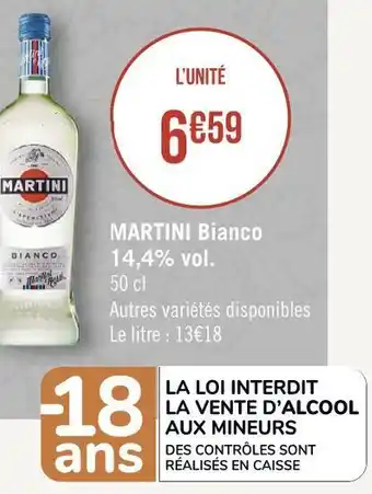 Géant Casino Martini martini bianco 14,4% vol. offre