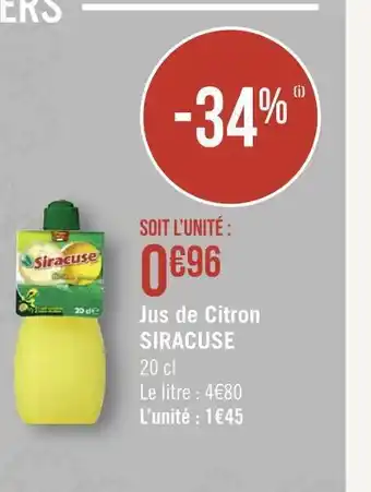 Siracuse jus de citron