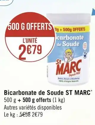 Géant Casino St marc bicarbonate de soude* offre