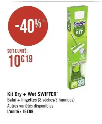 Géant Casino Swiffer kit dry + wet* offre