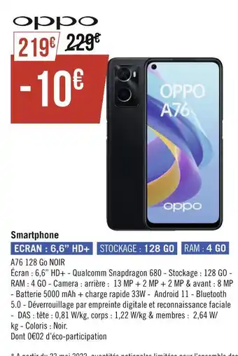 Géant Casino Oppo smartphone offre