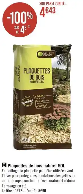 Géant Casino Terre au naturel plaquettes de bois naturel 50l offre