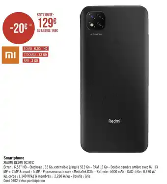 Géant Casino Xiaomi smartphone offre
