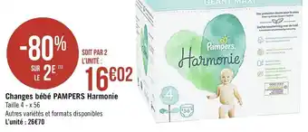 Géant Casino Changes bébé Pampers Harmonie offre