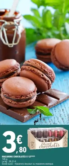 E.Leclerc Macarons chocolatés X 12 offre