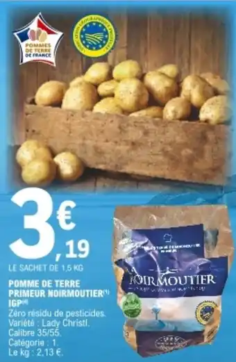 E.Leclerc Pomme de terre primeur noirmoutier IGP offre
