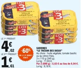 E.Leclerc Sardines "le trésor des dieux offre