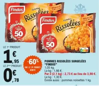 E.Leclerc Pommes rissolées surgelées "findus" offre