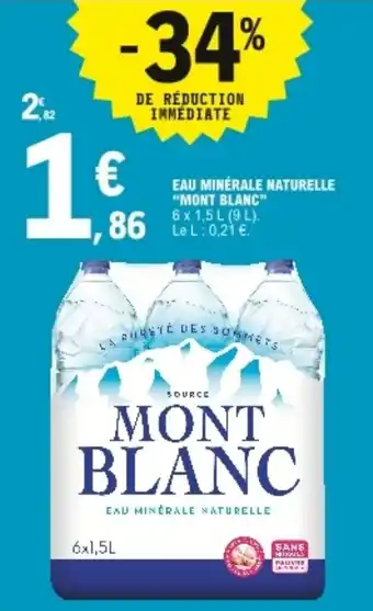 E.Leclerc Eau minérale naturelle "mont blanc" offre