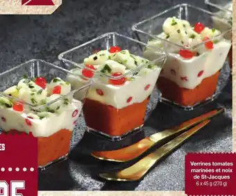 Migros Verrines tomates marinées et noix de st-jacques offre