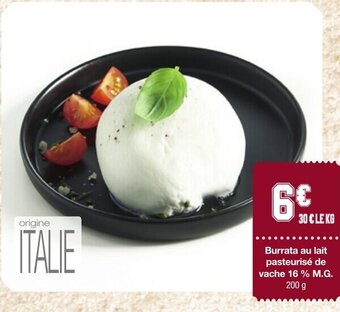 Migros Burrata au liat pasteuris'île de vache 16% M.G. offre