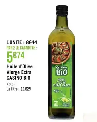 Casino Supermarchés Huile d'olive vierge extra CASINO BIO offre