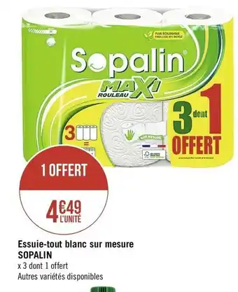 Géant Casino Essuie-tout blanc sur mesure Sopalin offre