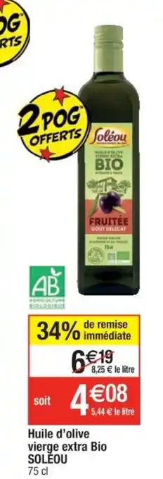 Cora x Carrefour Huile d'Olive Vierge Extra Bio Soleou offre