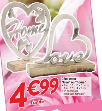Cora x Carrefour Déco Cœur Love Ou Home offre