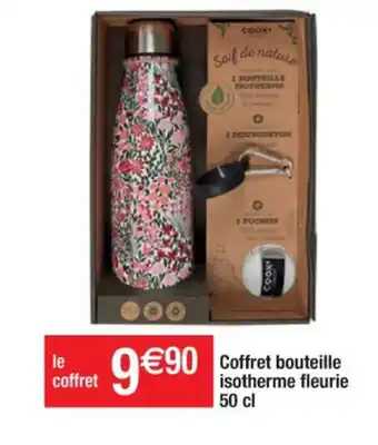 Cora x Carrefour Coffret Bouteille Isotherme Fleurie 50cl offre