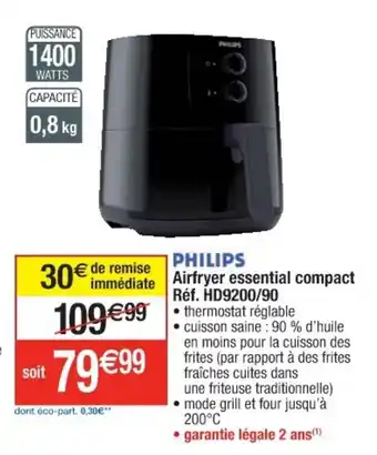 Cora x Carrefour Philips Airfryer Essential Compact offre