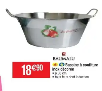 Cora x Carrefour Bassine à Confiture Inox Décorée offre