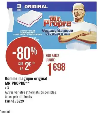 Géant Casino Gomme magique original Mr Propre offre