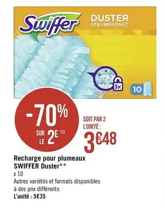 Géant Casino Recharge pour plumeaux Swiffer Duster offre