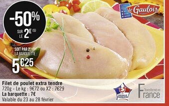 Géant Casino Filet de poulet extra tendre offre