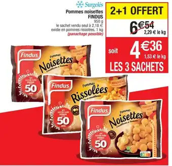 Cora x Carrefour Pommes noisettes Findus offre