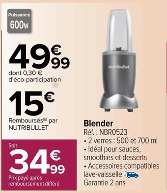 Carrefour Nutribullet blender offre