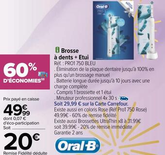 Carrefour Brosse à dents + etui offre