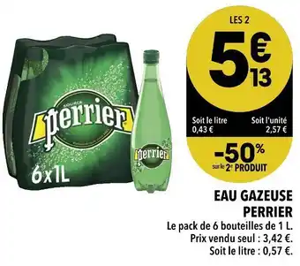 Supeco Perrier eau gazeuse offre