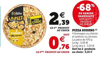 U Express Sodebo pizza offre