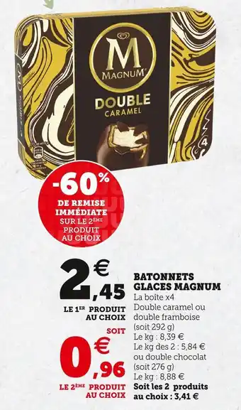 Super U Magnum batonnets glaces offre