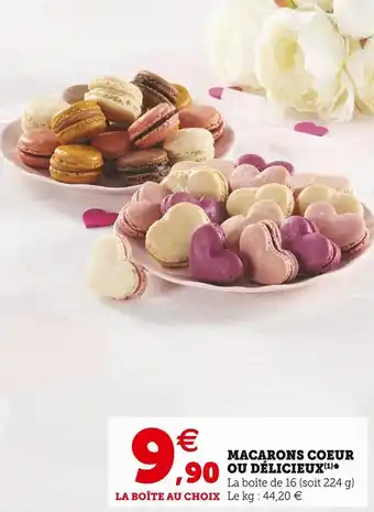 Super U Macarons coeur ou délicieux offre