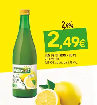 naturéO Vitamont jus de citron offre