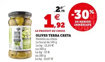 Super U Terra creta olives offre