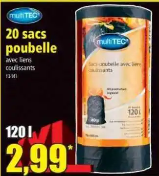 Norma 20 Sacs Poubelle Multitec offre