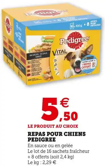 Super U Pedigree repas pour chiens offre
