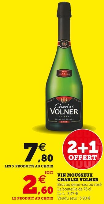 Super U Charles volner vin mousseux offre