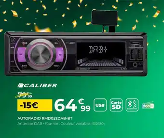 Caliber autoradio rmdo52dab-bt