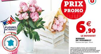 Super U U bouquet de 7 pivoines offre