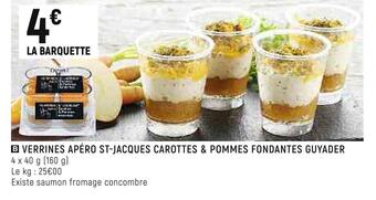 Guyader verrines apéro st-jacques carottes & pommes fondantes